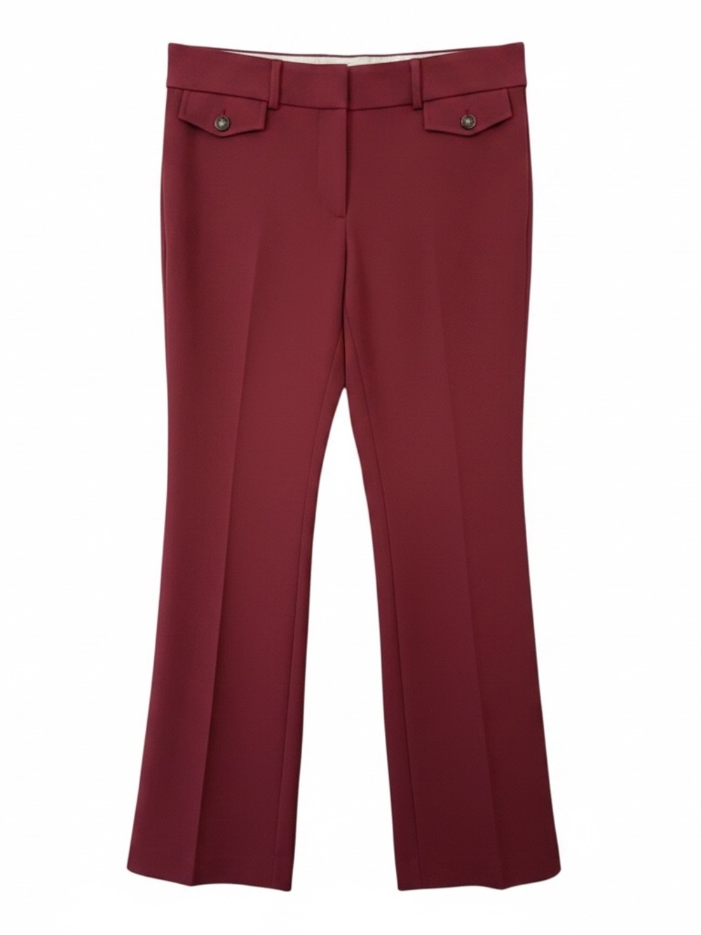 NEW LOFT Marisa Bootcut Stretch Trouser Pants in Cranberry Burgundy Size 6